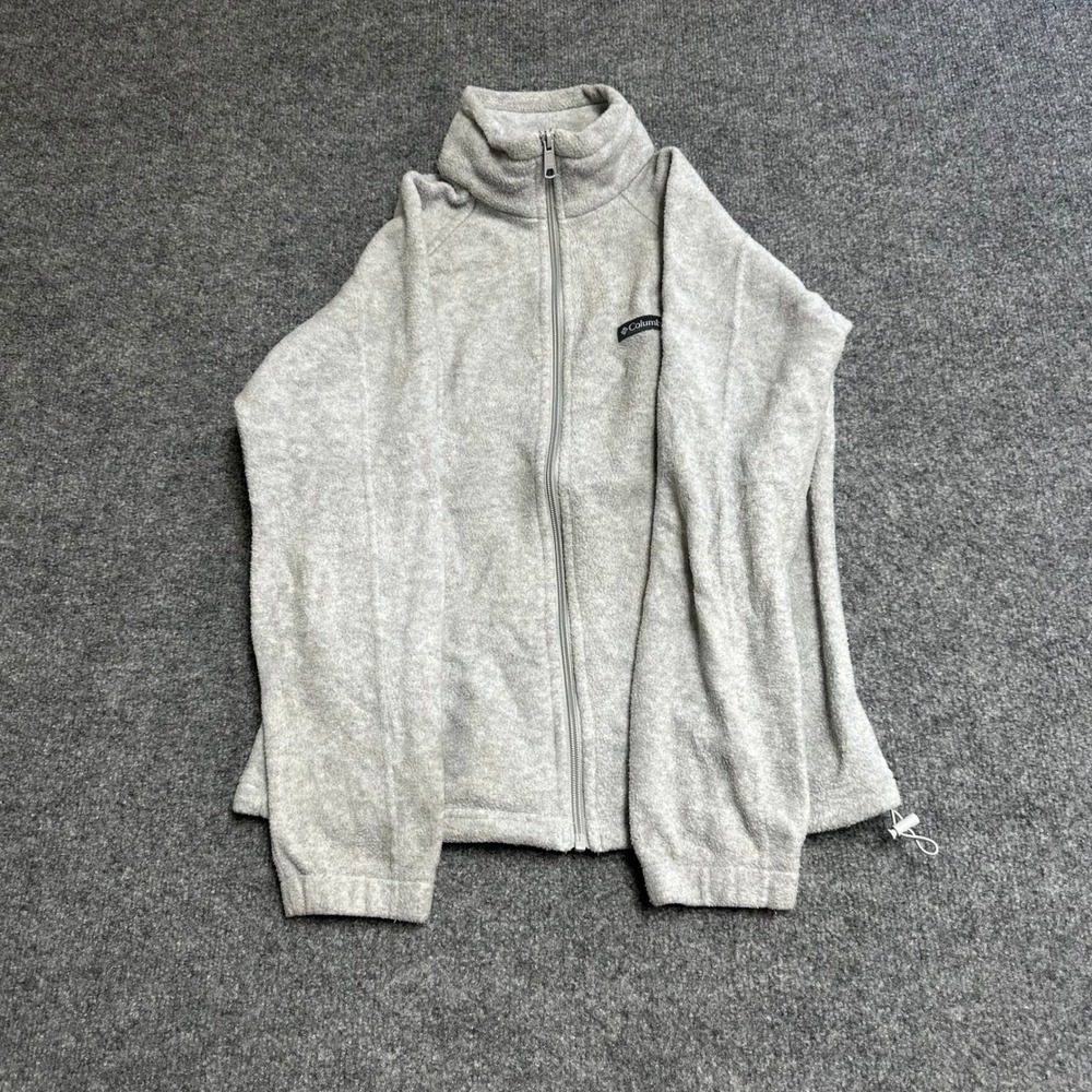 Columbia Fleece Jacket Womens Size S Grey Full Zip Soft Outdoor WL6439